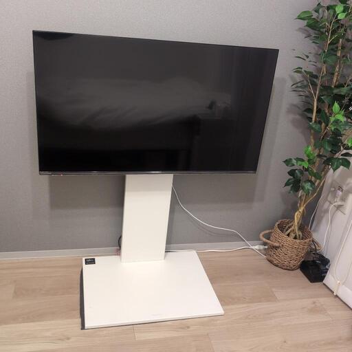 ハイセンス 43V型 43E6800　＋ WALLインテリアテレビスタンドV2ロータ イプ32-60v対応