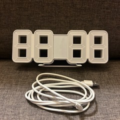 IKEA NOLLÅTTA ノルオッタ ホワイトデジタル時計 目...