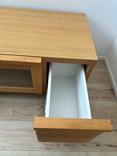 木製テレビ台ガラス扉