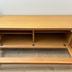 木製テレビ台ガラス扉