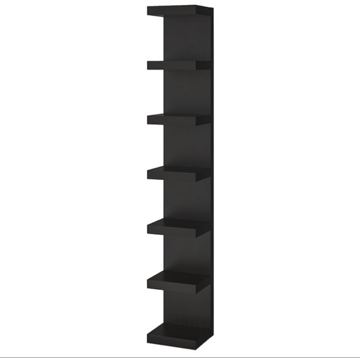 IKEA LACK ウォールシェルフユニット ブラックブラウン スニーカーラック