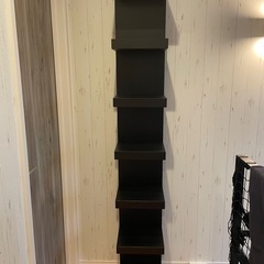 IKEA LACK ウォールシェルフユニット ブラックブラウン スニーカーラックの画像