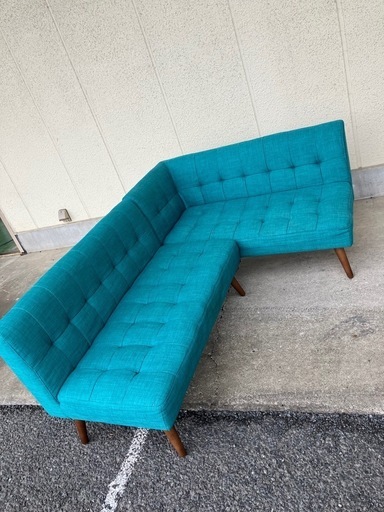 【お取引終了】かわいいカラーのL字ソファーが入荷しました！♪