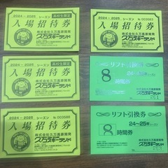 久万スキーランド入場券8時間リフト券2セット