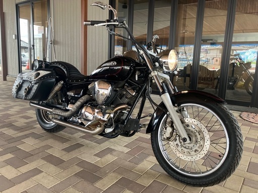商談中　YAMAHA ドラックスター250 VG02J 機関良好　油脂類交換　前後タイヤ新品　社外マフラー　サイドバック　