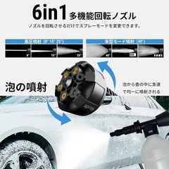 【新品未使用】コードレス高圧洗浄機 6 MPa最大吐出圧力 300 Wブラシレスの画像