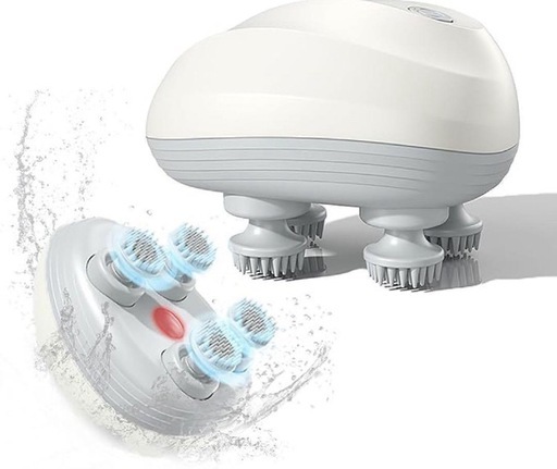 【新品未使用】電動頭皮ブラシ 乾湿両用 3D振動 乾湿両用 回転方向