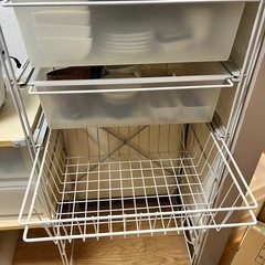 【決まりました】無印スチールユニットシェルフ4点セット/帆立特大