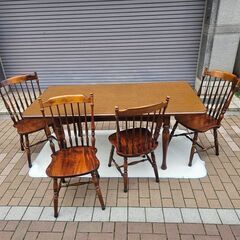 【お買い上げありがとうございました】伸長式　ダイニングテーブルセ...