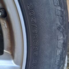 値下げ！4本 205/65R16 16×6.5J 5穴 PCD100 IS48 フォレスター（SH5）で使用の画像