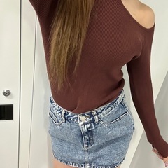 3回使用美品✨✨茶色のニットトップス