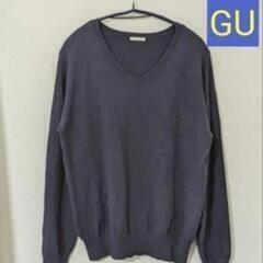 GU Vネック薄手ニット　Lサイズ