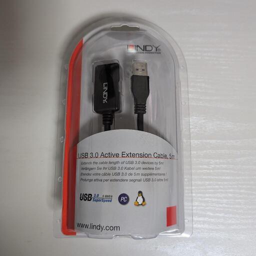 新品 USB3.0 アクティブ延長ケーブル 5M LINDY