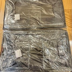 【新品】★お値下げしました★収納ボックス 2個セット 透明ふた付き 折り畳み収納ケース スチールフレームの画像