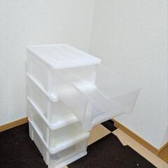 【3/16までに引取可能な方限定】3段透明ケース 分割使用可の画像