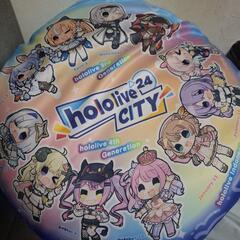 ホロライブシティー　ラウンドクッション　青