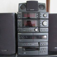パイオニアコンポセット✦ジャンク品✦ △現状販売 ｜4段 コンポ ブラック｜PIONEER パイオニア X-B05