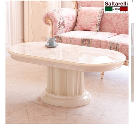 サルタレッリ　ソファーテーブル　白家具　姫家具