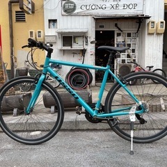 『ＳＡＬＥ　３０％』　クロスバイク　フレーム　アルミ　3x8変速　青　配達可能