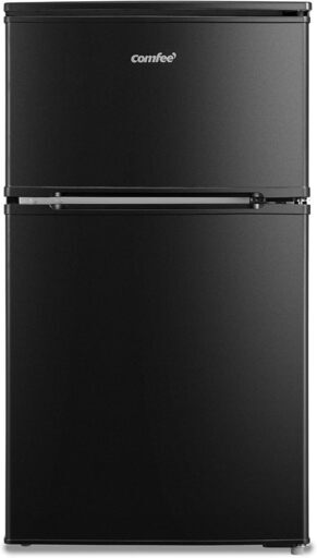 【新品未開封】冷蔵庫 90L 2ドア 右開き ブラック RCT90BL(E) 耐熱天板