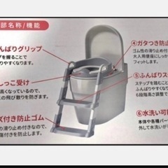 超美品　トイレトレーニング　補助便座 グレー の画像