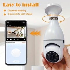 【086】新品 YIIYRY 電球型 Wi-Fi パノラマカメラ