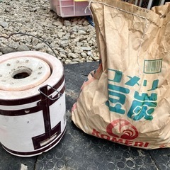 練炭コンロと豆炭