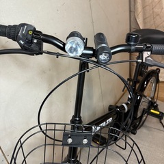 【680】STAIR 折りたたみ自転車 ブラック 前カゴ付き 680】STAIR 折りたたみ自転車 ブラック 前カゴ付き