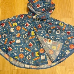 プラレール レインコート ポンチョ 子ども カッパ 雨具
