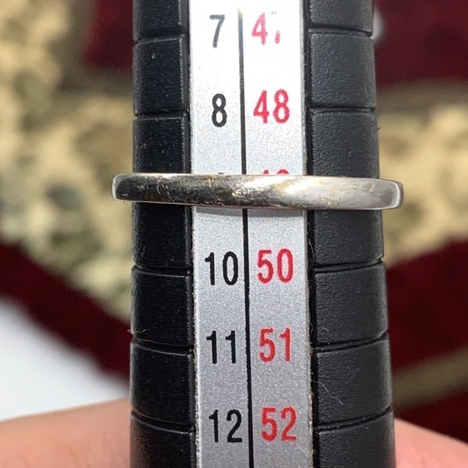 K18WG ホワイトゴールド　ハートモチーフリング　4.6g 約9号