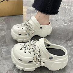 【新品未使用】厚底　サンダル　クロックスもどき　24.0~24.5