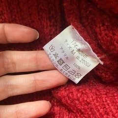 INGNI 赤いタートルネックセーター M アクリル100% 長袖 ニット タートルネック セーターの画像