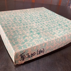 【新品未使用】木目調の菓子皿　27cm ブラウン　菓子盆　菓子器　箱付きの画像