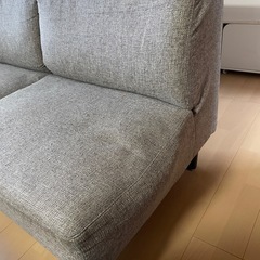 ★ 布張りコーナーソファー　片側※収納付きじゃないですの画像