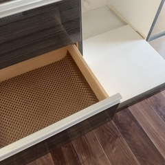 キッチン収納棚（幅110cm×高さ190cm×奥行43cm）炊飯器スペース・食器付きの画像