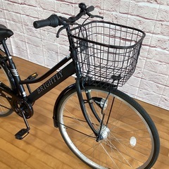 【完売御礼】【大人用】整備済 美品 サカモトテクノ 27型 中古自転車 シティ軽快車 黒色 <自転車のオオムラ 静岡店>の画像