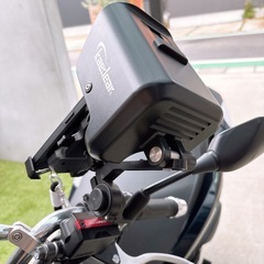 バイク用スマホホルダー サンバイザー付き　 kaadar Quick Hold　の画像