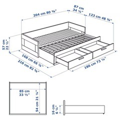IKEA BRIMNESブリムネスベッド　
の画像