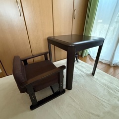1人用コタツ＆椅子のセット
