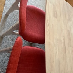 ワイドダイニングテーブル 椅子 セットの画像