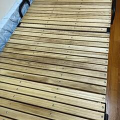 3/20まで中古 アイリスプラザ 折りたたみベッド 桐 すのこ の画像