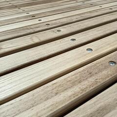 3/20まで中古 アイリスプラザ 折りたたみベッド 桐 すのこ の画像