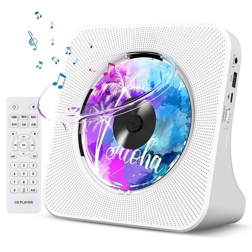 【新品未使用】CDプレーヤー 卓上置き式 ラジカセ　Bluetooth　ラジオリモコン付き
