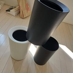 ゴミ箱　白と黒　2個Set
