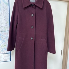 コート　えんじ色　レディース　OZOC
