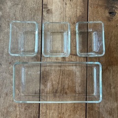 【未使用品】IKEA ガラス ユニット レクタングル ボウル 器 セット の画像