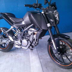KTM 200デューク 黒 エンジン始動動画 自賠責保険で乗れま...