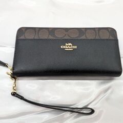 【COACH】F76971 ストラップ付シグネチャージップウォレット☆品☆質屋 ユニオン本通店 コーチの画像