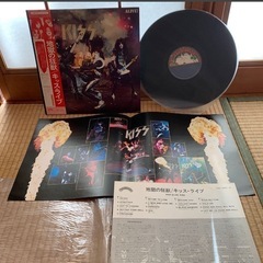 ロック　Kiss レコード 帯付き 2枚入り ミュージシャン L...