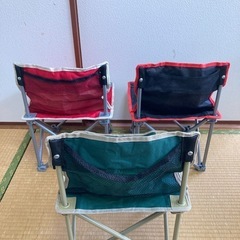 キャプテンスタッグコンパクトチェア(ミニ)３つセットの画像